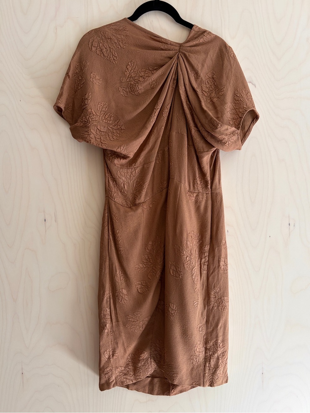 Marni Copper-Brown Floral Jacquard Midi Dress